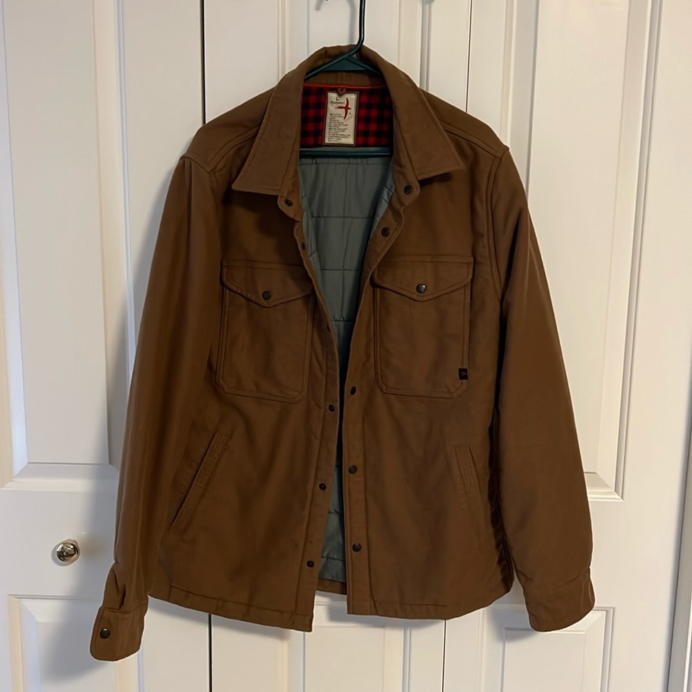 Relwyn brand quilted flannel shirt jacket. Size Large.